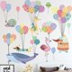 thumbnail image 5 of Pegatinas De Pared Multicolor, Calcomanía De Dibujos Animados, Pegatinas De Vinilo Con Estampado De Animales Y Globos Para La Decoración Del Dormitorio De La Sala De Estar Del Cuarto De Niños seitruly HA034801-00, 5 of 6