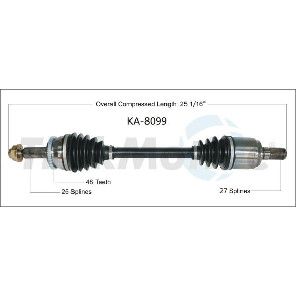 CV Axle Shaft Fits select: 2012-2017 KIA RIO
