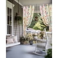 thumbnail image 4 of Beige Boho Outdoor Curtains for Patio, Retro Ethnic Shabby Colorful Floral Patterned Privacy Drapes Grommet Waterproof Outside Curtains for Porch/Cabana/Balcony 54"x 84", 2 Panel, 4 of 9