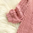 thumbnail image 2 of PatPat Robe Chandail à Col Roulé en Tricot Torsadé à Manches Longues pour Tout-Petite Fille, 2 of 6