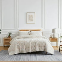 Southshore Fine Living, Inc. Oversized Comforter Bedding Set Down Alternative All-Season Warmth, Soft Bohemian Paisley Bedspread 3-Piece and 2 Matching Shams, Coral, Full/Queen