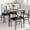 grey, variant on Dining Table for 4, Small Table and Chairs Set of 4, Square Dinette Set for 4, Dinner Table Set, 5 Piece Kitchen & Dining Room Sets for Small Space, Apartment (Dining Table with 4 Chairs)