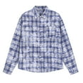 thumbnail image 2 of FDGIU Men's Plaid Flannel Shirt - Slim Fit Button Down, Cozy Long Sleeve Fall Winter Layering Piece with Pocket, Snap Front Checkered Casual Shirt, 2 of 4