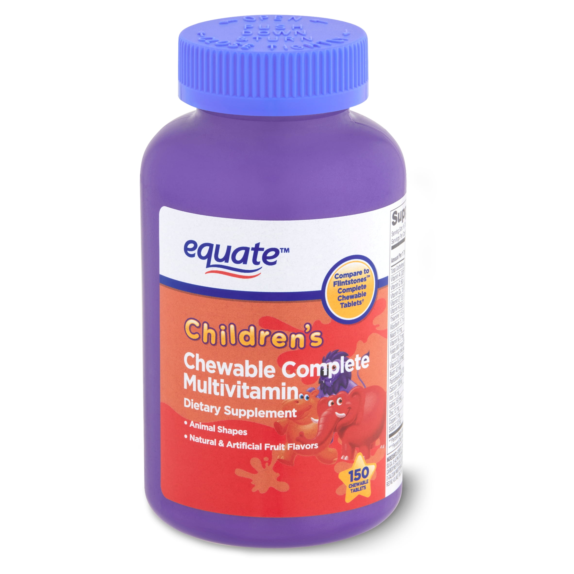 Equate Children's Chewable Complete Multivitamin Dietary Supplement