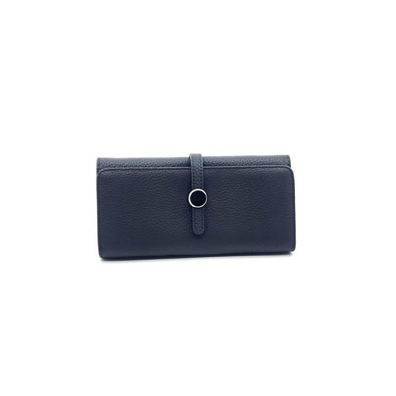Vegan Pebble Leather Bi-Fold Long Wallet