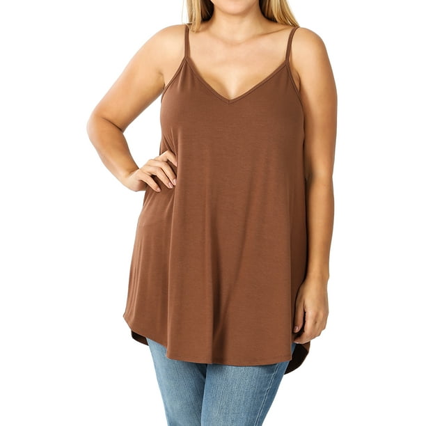 TheLovely Women & Plus Front and Back Reversible Spaghetti Strap