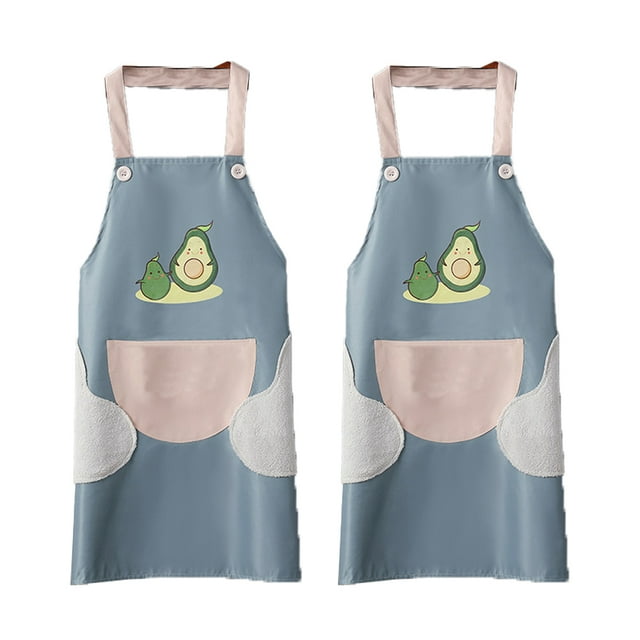 2 uds delantal cocina hogar impermeable antimanchas toallitas manos adulto sin mangas
