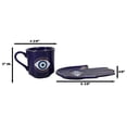thumbnail image 2 of Blue Evil Eye Of Providence Hamsa Palmistry Hand Palm Mug Cup With Saucer Set, 2 of 10