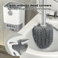 thumbnail image 4 of Toilet Bowl Brush And Holder Long Handle Toilet Brush For Bathroom With Freestanding Ventilated Holder Wall Mountable Flexible Toilet Brush Set For Cleaning The Toilet. (white), 4 of 6