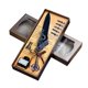 thumbnail image 1 of Juego de pluma estilográfica antigua, pluma de inmersión para caligrafía con tinta, 5 puntas variadas, soporte para pluma, color negro, 1 of 5