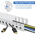 thumbnail image 4 of ERSHI-Cable Duct Management Raceway Kit, 62.8" (4 x 15.7) Server Rack Management, Hide Network HDMI VGA Cables, Open Slot Track Desk Wire Channel, White 4 Pack, 4 of 4