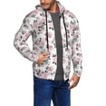 thumbnail image 2 of Naloa Rose Flowers Men’s Hoodies, Zip up Hoodie, Sweatshirts,Hoodies for Men Sizes S-3XL-Large, 2 of 5