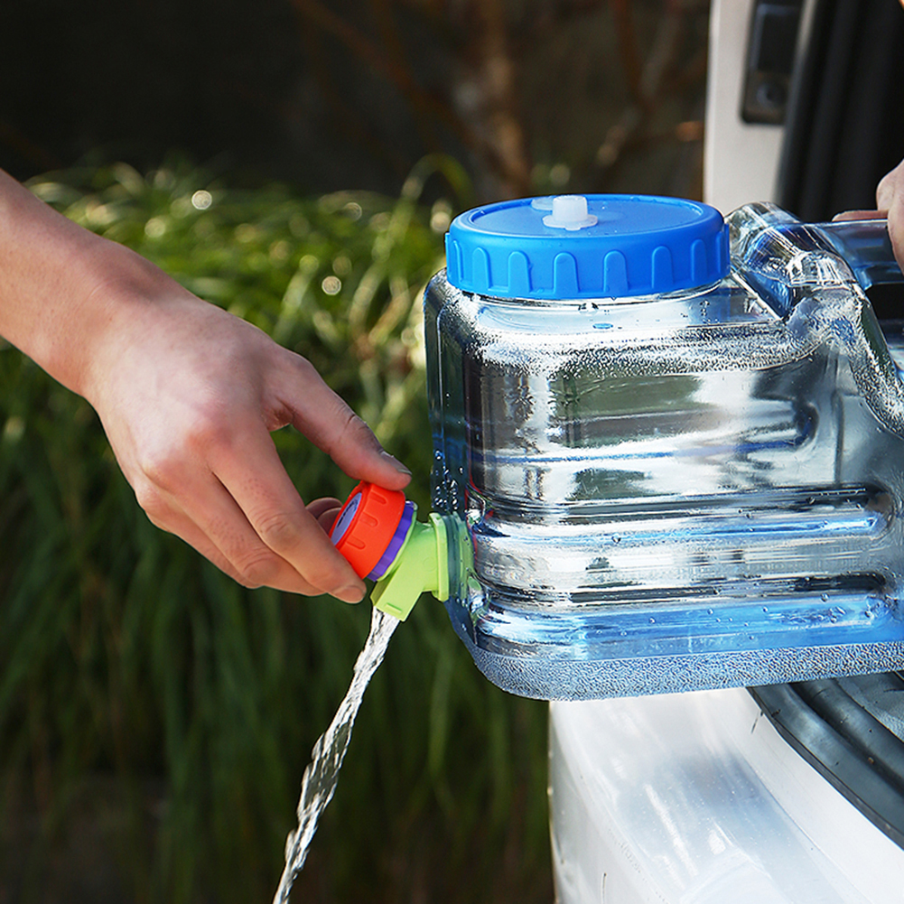 Yucurem 2.6Gallon Water Container with Extension Tube, No Leakage Camping Water Jug, Portable Water Tank for Hiking Picnic Emergency