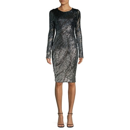 Sequin-Embellished Sheath Dress