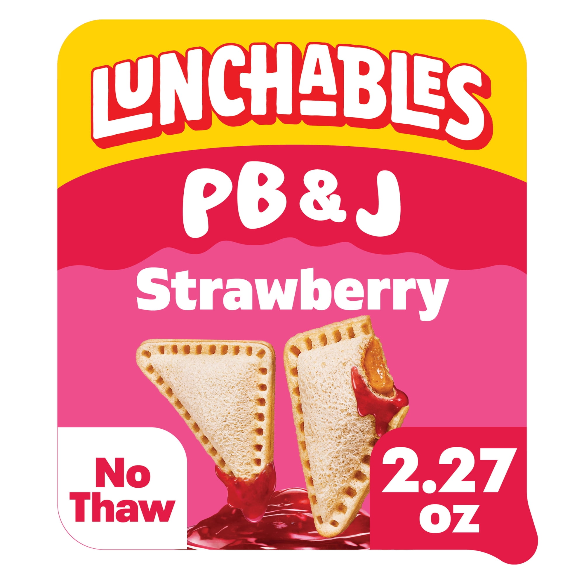 Lunchables PB&J Peanut Butter Sandwich & Strawberry Flavored Dip, 2.27 oz Pack