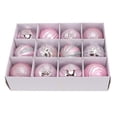 thumbnail image 1 of Adornos de bolas para árbol de Navidad, decoraciones para árboles de Navidad para fiestas familiares, cenas en el jardín, fiestas de cumpleaños, color rosa, 1 of 5