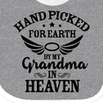 thumbnail image 4 of Inktastic Handpicked for Earth by My Grandma in Heaven Angel Wings Boys or Girls Baby Bib, 4 of 4
