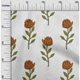 thumbnail image 2 of oneOone Cotton Poplin Orange Fabric Floral Sewing Fabric By The Yard Printed Diy Clothing Sewing Supplies 42 Inch Wide, 2 of 4
