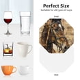 thumbnail image 6 of Disketp Musical Horse Vintage Collage Funny Coasters,4 Pcs Leather Coasters with Holder, Perfect Housewarming Hostess Gifts,Protect Furniture from Water Marks Scratch and Damage-Octagon, 6 of 6