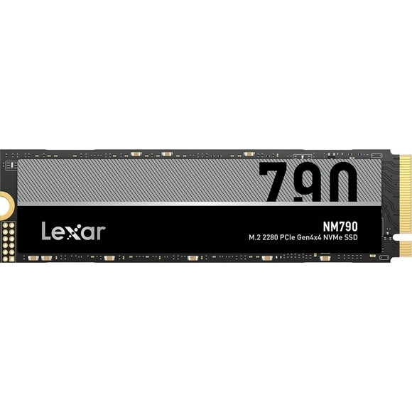 Lexar 4TB NM790 SSD PCIe Gen4 NVMe M.2 2280 Internal Solid State Drive, Up to 7400/6500 MB/s Read/Write, Compatible with PS5, for Gamers and Creators, Black (LNM790X004T-RNNNU)