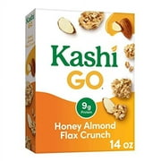 Kashi GO Cold Breakfast Cereal, Vegetarian Protein, Fiber Cereal, Honey Almond Flax Crunch, 14oz Box (1 Box)