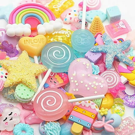 Slime Charms Cute Set - ANPHNIE Charms for Slime Assorted Candy Sweets Flatback Resin Cabochons for Craft Making, Ornament Scrapbooking DIY Crafts 100PCS (Macaron) ?