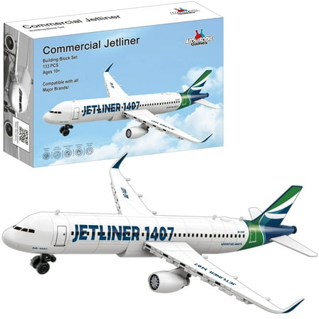 Commercial Jetliner Building Block Set - 133 Pcs