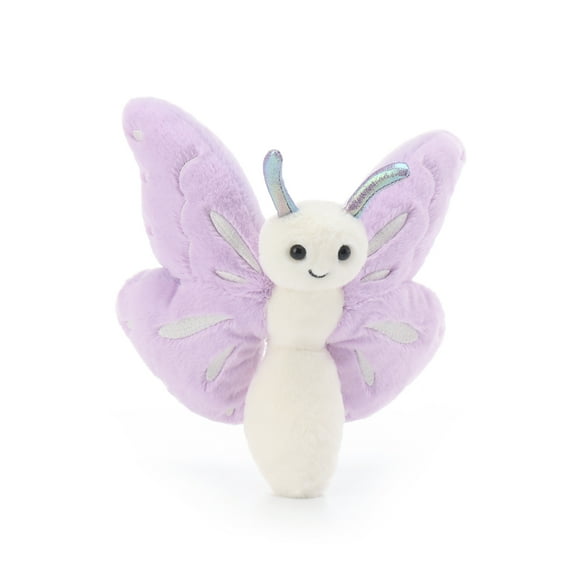 Apricot Lamb Purple Butterfly Stuffed Animals for Kids, Soft Cute Plush Toys for Baby Girl and Boy, 7.5 Inches