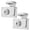Silver, variant on HONMEET 2Pcs Plated Silver Padlock Latch with Vintage Design for Suitcase and Cabinet Lock