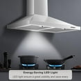 thumbnail image 1 of Hotte de Cuisinière Murale 30 Pouces, Hotte en Acier Inoxydable avec Conduit/sans Conduit Convertible, Hotte de Cuisine 30 Pouces, Hotte de Cuisinière Style Cheminée pour Cuisine, 1 of 8