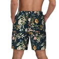 thumbnail image 2 of Haiem Watercolor Floral Mens Swim Trunks with Compression Liner 2 in 1 Swimming Shorts Stretch Swimwear Quick Dry,Board Shorts-3X-Large, 2 of 9
