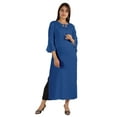 thumbnail image 1 of Moomaya Kurta en Rayonne Solide pour Femmes Manches Cloche Col à Cordon Kurti Ethnique Long, 1 of 7