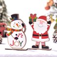 thumbnail image 4 of Adorno de mesa de Navidad de madera Muñeco sin rostro Papá Noel Árbol de Navidad Muñeco de nieve Decoraciones navideñas Noel Navidad 2025 Regalo para niños, 4 of 5