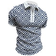 thumbnail image 4 of Eashery Mens T-Shirts Turn Down Collar Blouse Men Polo Shirts Blue S, 4 of 4