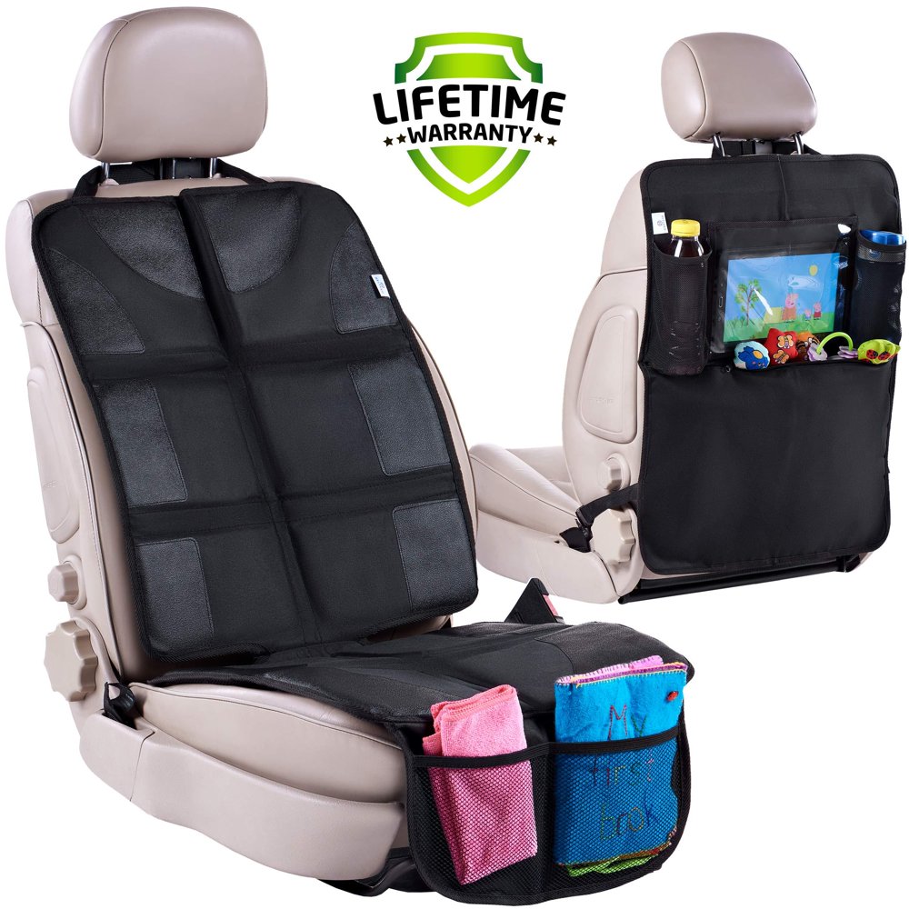 Car Seat Protector + Rear Seat Organizer For Kids Car Seat Protector + Rear Seat Organizer For Kids