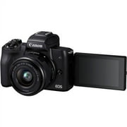 Canon Black EOS M50 Mirrorless Camera with 24.1 MegaPixels, 15-45mm Lens Included