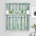 thumbnail image 2 of Kitchen Curtains 36 Inch Short - 3 Panel Set, Vintage Floral Butterfly Bee Botanical Print, Rod Pocket Window Curtain for Farmhouse, Modern Rustic, Spring Summer Decor, Easy Wash, 2 of 4