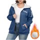 thumbnail image 1 of Suéter de manga larga con capucha y chaquetas informales para mujer, moda de talla grande, color liso, con cremallera y capucha, suéter grueso de terciopelo, hombros caídos, blusa de poliéster para mu, 1 of 4