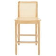 thumbnail image 5 of SAFAVIEH Benicio Square Mid Back Counter Stool, Natural (Set of 2), 5 of 14