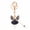 Butterfly -Black, variant on Butterfly Ballet Dancer Keychain, Rhinestone Fairy Key Ring with Moving Legs, 12cm Bag Charm