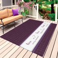 thumbnail image 4 of Outdoor Rug 3x5 ft Live Love Laugh Outdoor Large Area Rug Non Slip Rubber Purple Buffalo Plaid Front Door Mat RV Rug Camping Carpet Patio Outdoor Rugs for Backyard Balcony Deck Porch Indoor, 4 of 9