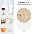 thumbnail image 6 of Fuzoiu Coffee Time Print Leather Coasters Set,Drink Coasters Set of 4,for Tabletop Protection, Durable PVC Coasters,Home Décor and Housewarming Gift-Round Shape, 6 of 6