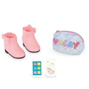 My Life As Vacay Bag, Pink Boots, and Cell Phone Accessories Bundle - Multi-Colored