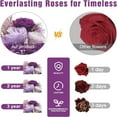 thumbnail image 5 of Valley of Rain & Forest Long-Lasting Real Flowers, Unique Floral Gift for You to Send Love for All Occasions, Womens Gifts for  Birthday Gifts Forever Flowers Roses Gifts-（Purple）, 5 of 10