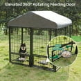 thumbnail image 2 of Dog Kennel Outdoor with Roof,4.5 x4.5 x4.9 ft Large Metal Dog Enclosure with Lockable Door for Small/Medium Dogs, 2 of 7
