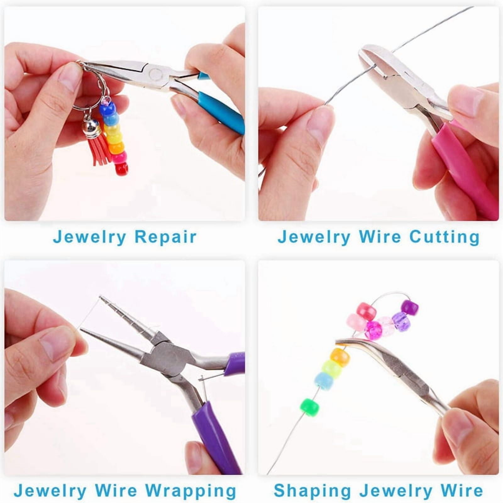8 Pcs Jewelry Making Tools Kit Jewelry Pliers with Needle Nose Pliers for Crafts Wire Wrapping Jewelry Making Supplies