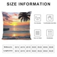 thumbnail image 5 of Orinice Sunset Palm Tree Boat Graphic Decorative Men Women Boy Girl Room Cushion Throw Pillow Cover for Home Couch Living Room Bed Sofa Pillow Case Summer Square 1PC 18x18in, 5 of 5
