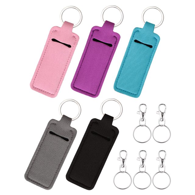 Meiiy - Funda para bálsamo labial con clip para lápiz labial y brillo de labios, regalo para mujeres (5 unidades)