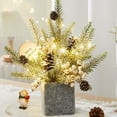 thumbnail image 5 of Christmas Tree With Lights 13.78inch Artificial Christmas Trees On Clearance Mini Christmas Tree Desktop Christmas Tree With LED String Lights for Home Office Party Christmas Decoration, 5 of 7