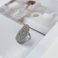thumbnail image 5 of Sparkly Rhinestone Oval Rings for Women Adjustable Cocktail Statement Ring Pave Cubic Zirconia Crystal Chunky Geometry Open Wrap Knuckle Stacking Ring Promise Minimalist Fashion Jewelry for Her, 5 of 6